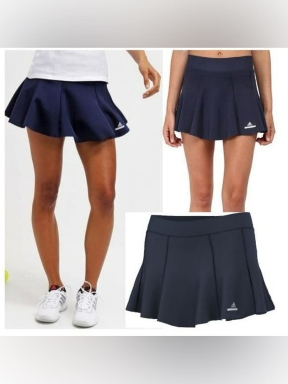 adidas Stella McCartney Navy Pleated Tennis Skort